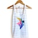 The Original "Splash Dyed" HAND PAINTED Heather Striped Sparrow Swing Tank Top in Spectrum Rainbow - XS S M L