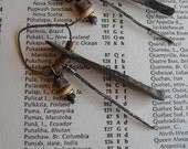 Sterling Silver Hoop Earrings, Brown Charcoal Gray Black Fossilized Bone Urban Tribal Rustic Primitive Ethnic Mixed Metal Assemblage Dangle