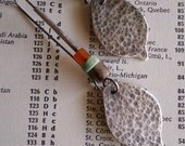Sterling Silver Earrings, Urban Gypsy Boho Tribal Ethnic Brown Blue Green Orange Carnelian Gemstone Hammered Silver Long Dangle Earrings