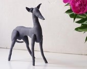 Greyhound - soft sculpture. Dog.