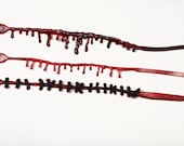 Two drip chokers and one stitch choker- Halloween Scratch and Dent Super Sale B5
