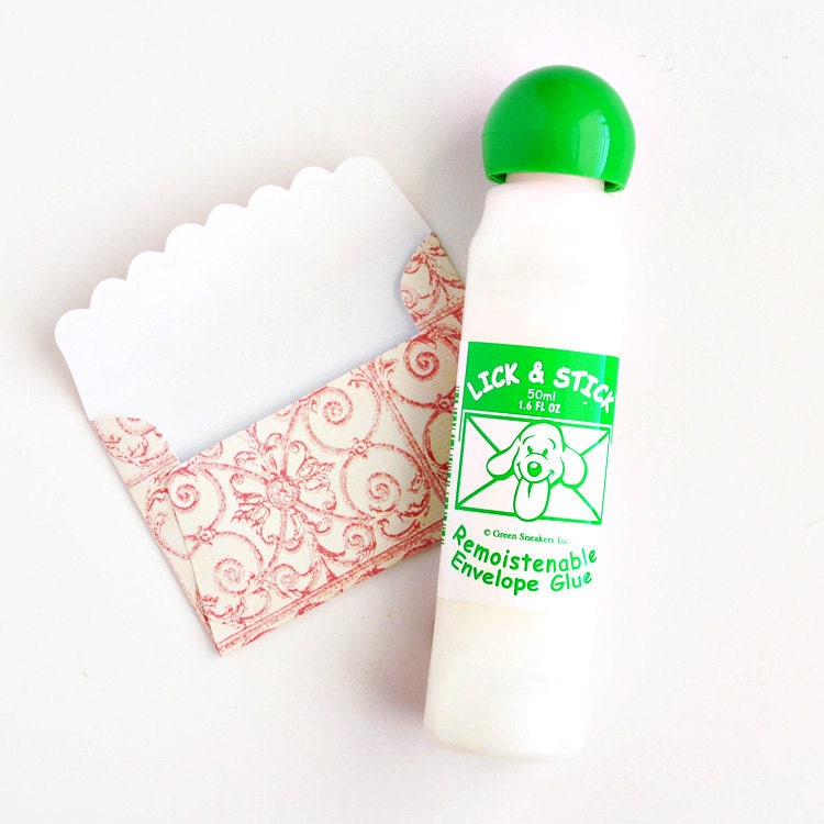Green Sneakers Lick & Stick REMOISTENABLE ENVELOPE GLUE - 1.6oz