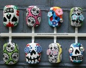 Fake Nails- Sugar Skulls Mexican Folk Art Nails