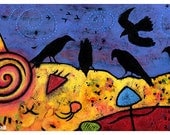 14 x 8 Ravens Spinning Dreams Print