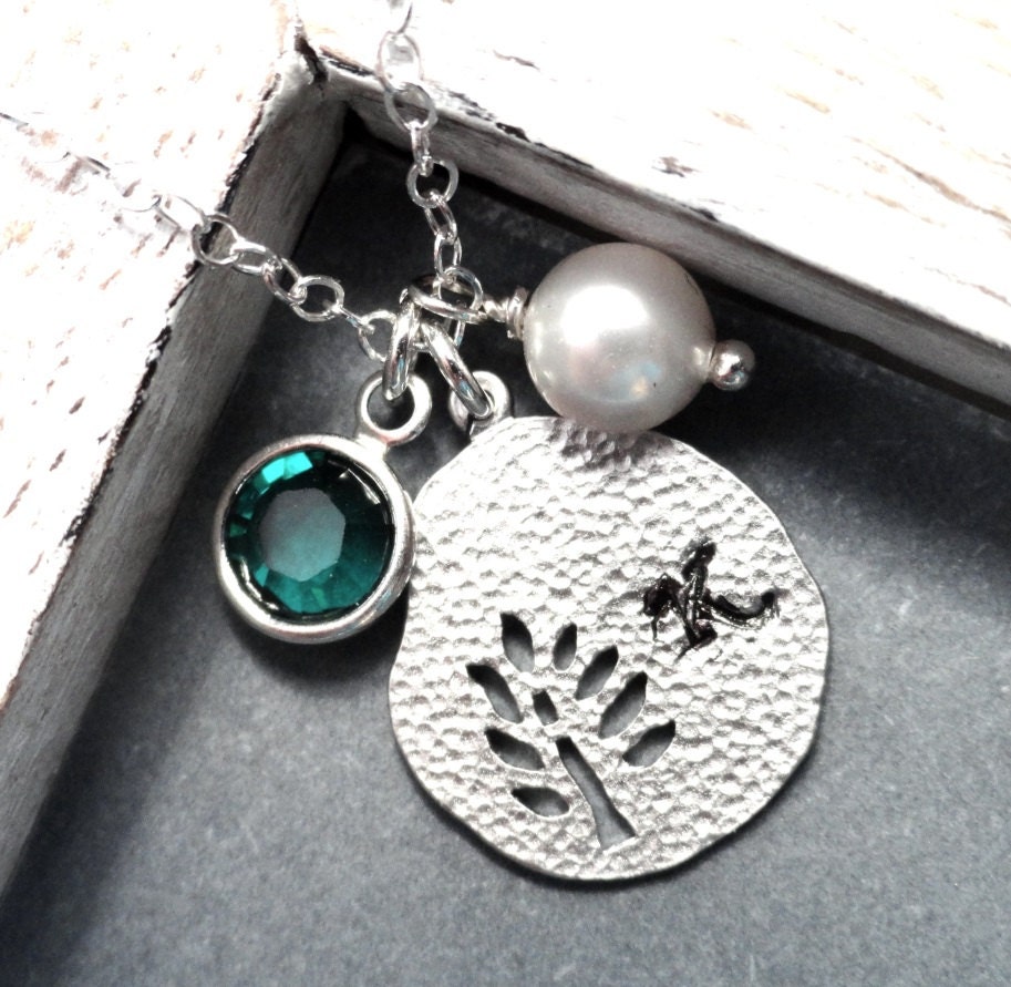 Personalized Sterling Silver Friendship Necklace Birthstone Necklace Best Friend  Keepsake Gift