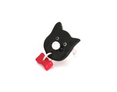 Cat Ring Ceramic  - big bold handmade statement cocktail ring - PURRFECT - 1.5 inch