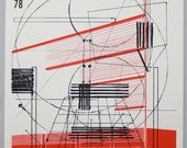 Perspective architecture 2, architectural graphic design, 16 x 20 inches silkscreen print