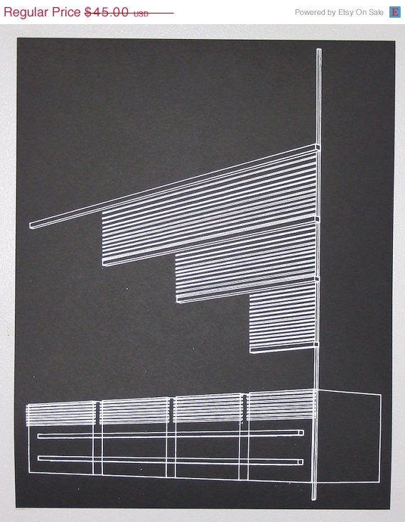 Line objects 2, 16 x 20 inch silkscreen print