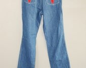Jessica Simpson Caught Hell for a Pair of These - Highwaisted Jeans - Circa 1970s - Pocket Cutouts