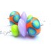 Colorful Lampwork Earrings, Multicolor Beadwork Earrings, Orange Purple Blue Green Glass Bead Earrings, Funky Dangle Earrings - Amusing
