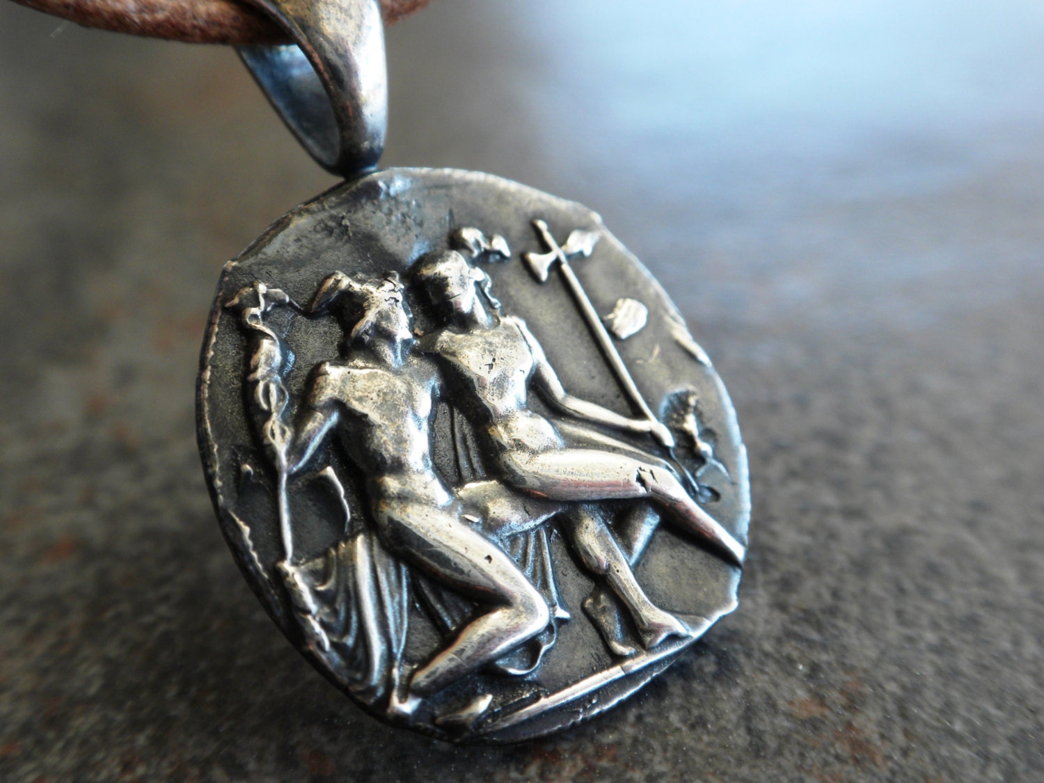 Wax Seal Pendant Greek Mythology Hermes and Aphrodite