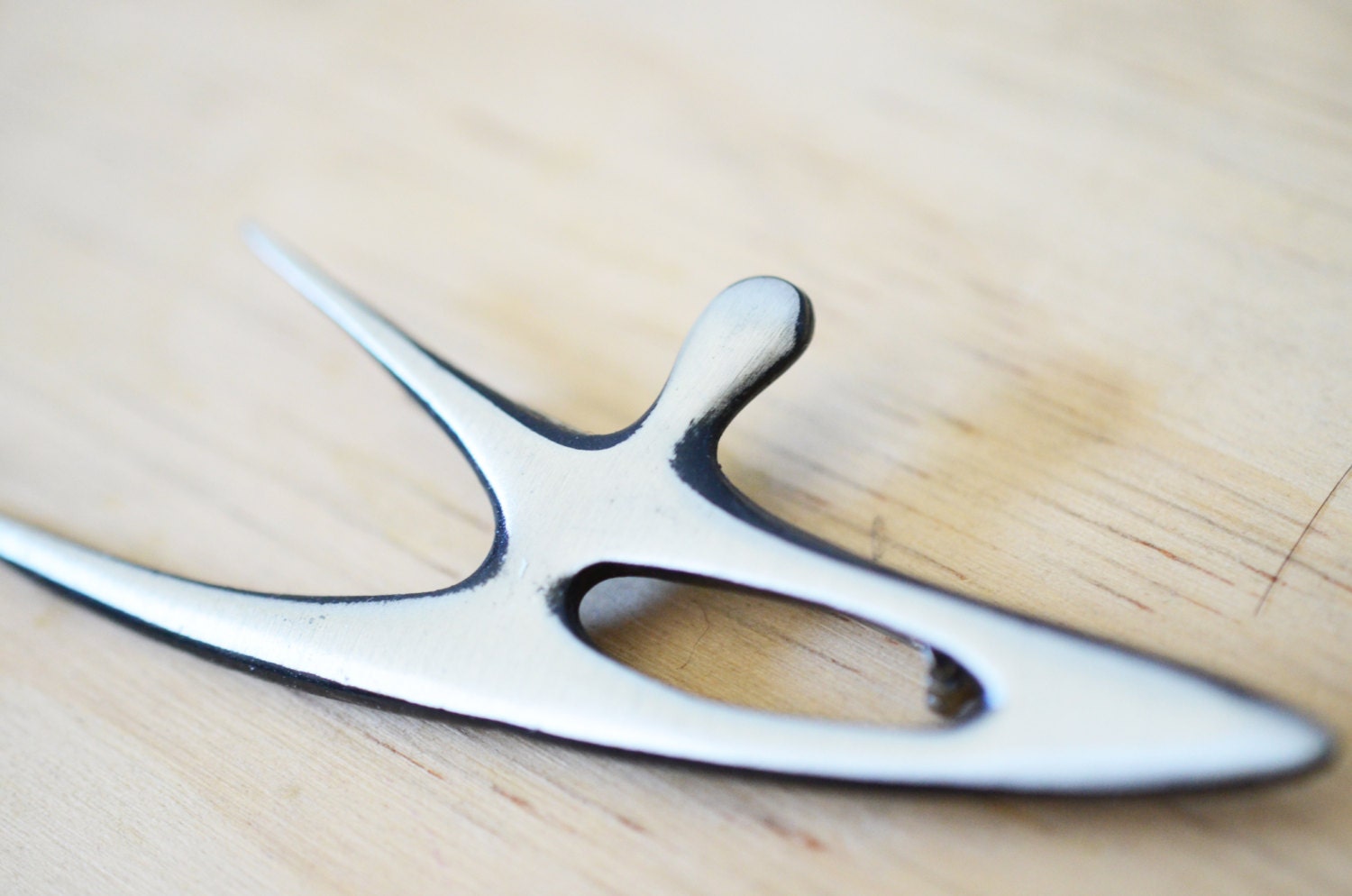 1980s Silver Ballet Dancer Brooch