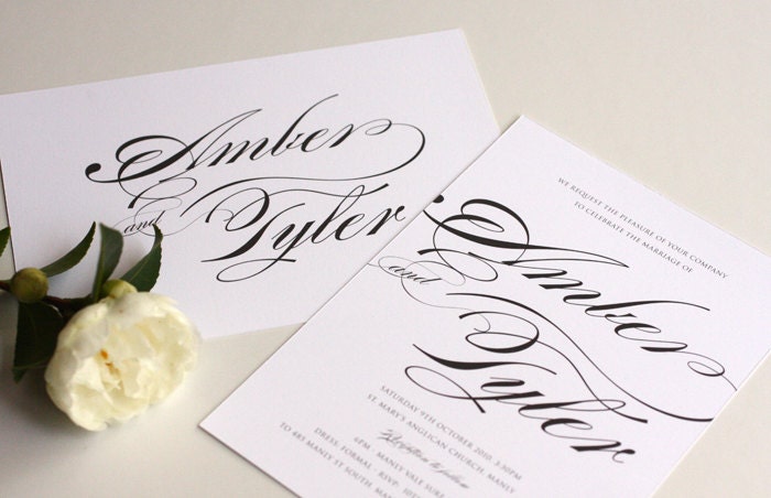 Printable Wedding Invitation - Typography