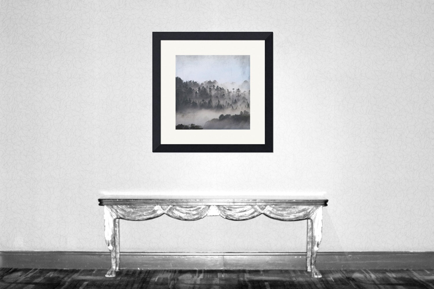 Foggy Dales - Foggy Veils nursery cabin forest mountain climbing summer beach house wall decor nature photography black and white home art