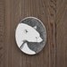 Winter Bear Brooch in Midnight Graphite - Hand Sketched Animal Portrait Jewelry