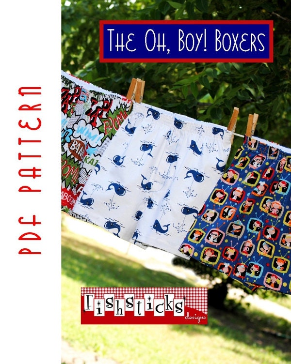 PDF Sewing Pattern: The Oh, Boy Boxers (Instant Download)