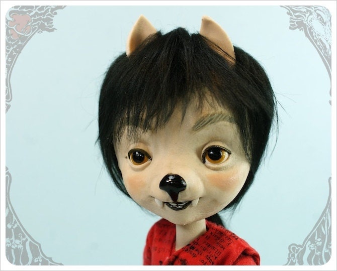 Crina - Werewolf Foreigner Art Doll by the Filigree - ooak Original Fairytale Art doll