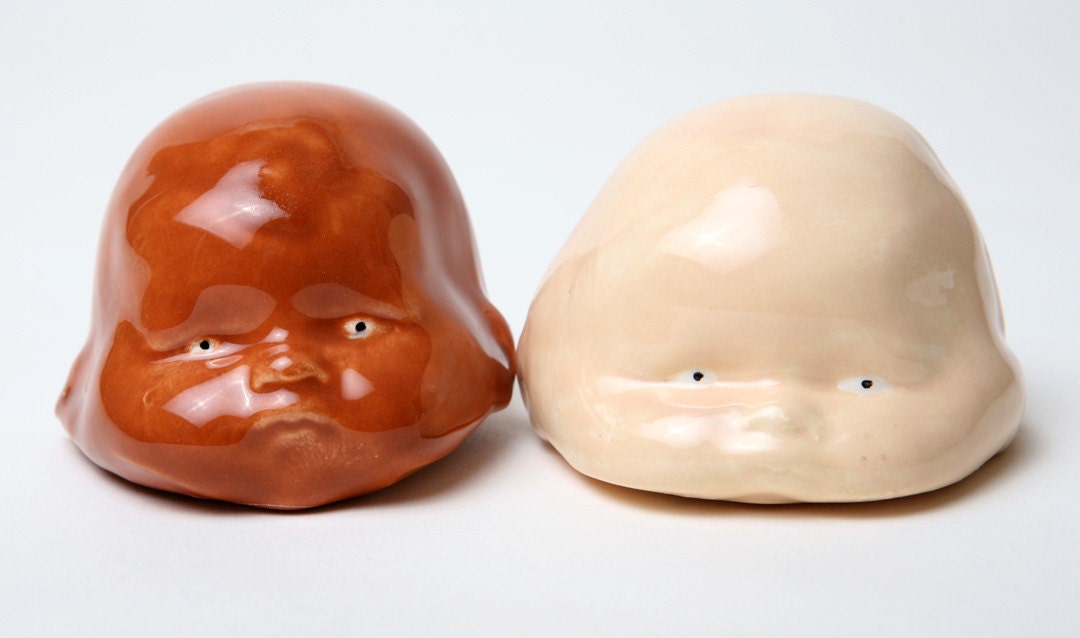 Baby Puddin' Heads Ceramic Salt and Pepper Shakers