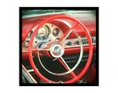 Car Photograph, Mad Men Inspired art, Classic Car Decor, Red Art photograph, Man Cave Decor, garage Art, photo by MollysMuses