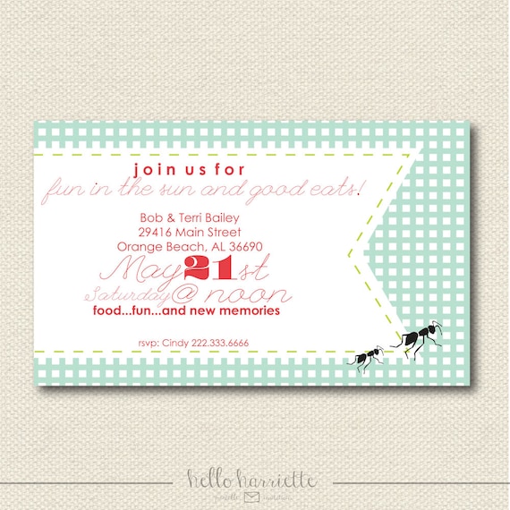 PRINTABLE Picnic Invite