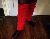 Sale---Red Legwarmers For Dance Class or Stage