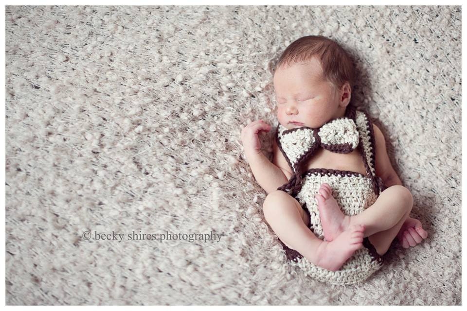 Stella Bs Baby Diaper Cover with Suspenders and Bowtie Set, Newborn  Photography Prop, Free US Shipping