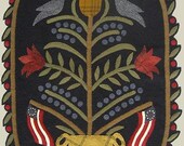 Wool Embroidery Stitchery Penny Rug Pattern "Hospitality", by Bonnie Sullivan, All Through the Night