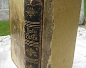 Antique Bible from 1898, shabby but beautiful, small size of Old and New Testaments