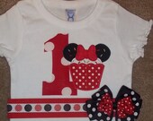 Miss Mouse Cupcake Ribbon Shirt