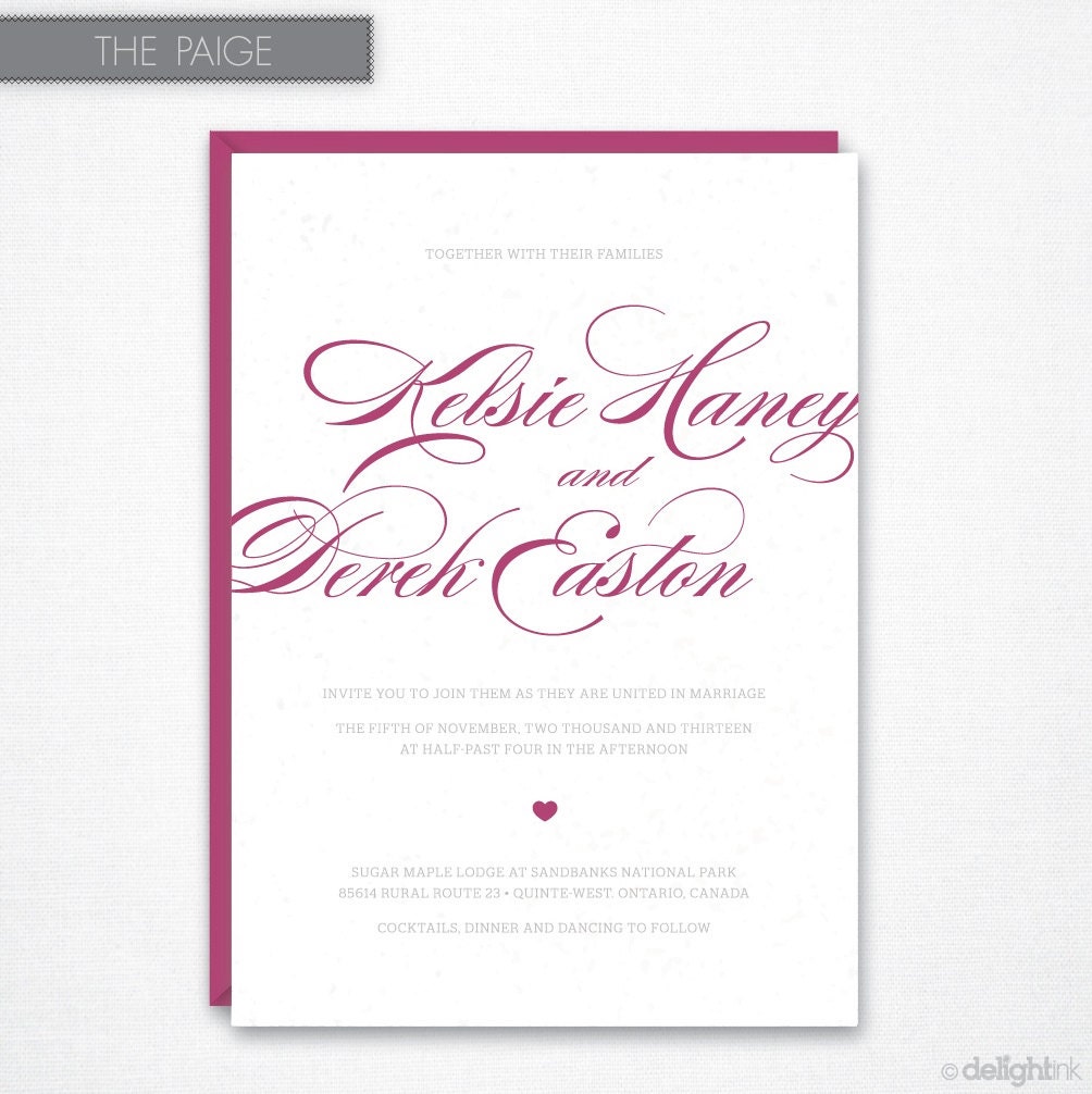 Paige Wedding Invitation (Printable)
