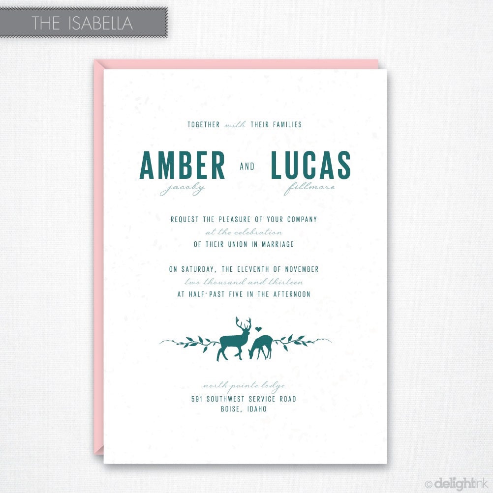 Isabella Wedding Invitation (Printable)