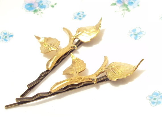 Leaf Branch Bobby Pin Set - Woodland Collection - Whimsical - Nature - Bridal