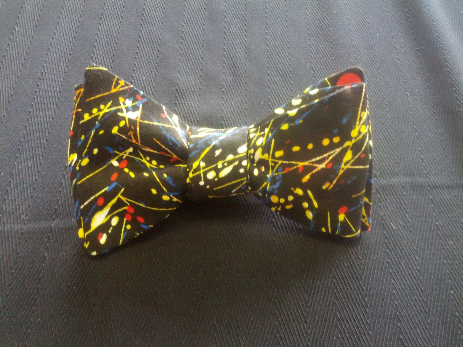 Men's Bow Tie Self Tie Adjustable Paint Splatter Print