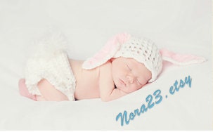 crochet bunny rabbit  hat and diaper set  2pc easter  baby girl 0-3 months. 3-6 months pink, blue