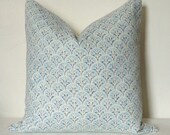Pillow Cover - Decorative Pillow - Throw Pillow - Sofa Pillow - Toss Pillow - Blue - Coral - 17x17 in