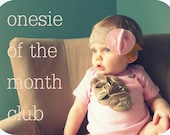 Onesie Of The Month Club, Hudson And Ruthie Exclusive, 6 Month Club, Hand Dyed And Embellished, Baby Girl Bodysuit, Newborn, 6, 12, 18, 24