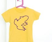 Yellow and purple frog