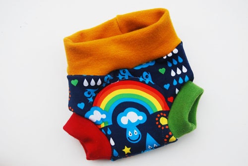 Newborn Wool Diaper Cover- Rainbow Prism