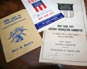 Vintage WW2 Navy Guide Map New York Military Ephemera Shoemaker