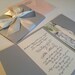 Wedding Invitation  with custom calligraphy in pocketfold gray and pink elegance by Designs by Robyn Love