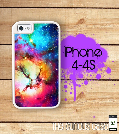 iPhone 4 4S Mighty Case - 2 Part Protective iPhone 4 Case  iPhone 4S Case - Space Nebula Unicorn Nebula Outer Space