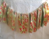 Free US Shipping/Shabby Chic Fabric Banner/Fabric Rag Banner/Fabric Banner/Pennant/Fabric Flags/Photo Prop/Banner/Bunting/Banner