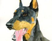 CUSTOM PET PORTRAIT  Original watercolor painting 8X10inch