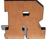 FREE STANDING LETTERS, Chic Decor Crackled Letter R, Distressed, Office, Home Decor, Vintage Inspired