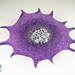 Blown Glass Wall Art Amethyst Purple Starburst Wall Hanging Decorative Art Glass Sculpture