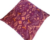 Ikat Floor Pillow, 30"x30" (76cmx76cm), Purple