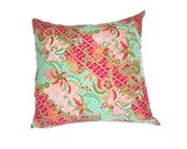 Indonesian Batik, 16" x 16", Pillow Cover, Green
