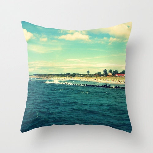 The Baltic Sea No. 8 . Throw Pillow . Home Decor . Decoration . Elegant . Romantic . Nature . Summer . Beach . Retro