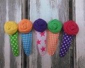 Summer Fun rosette snappy clips