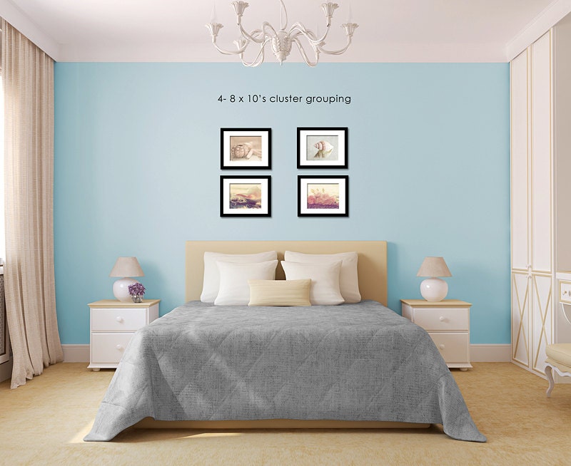 Beach photo set-  Four- 8 x 10 or 8 x 8  photographs, beach home decor, ocean, summer photography